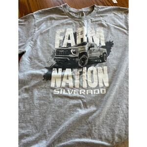 Gildan size L short sleeve crewneck gray T-Shirt